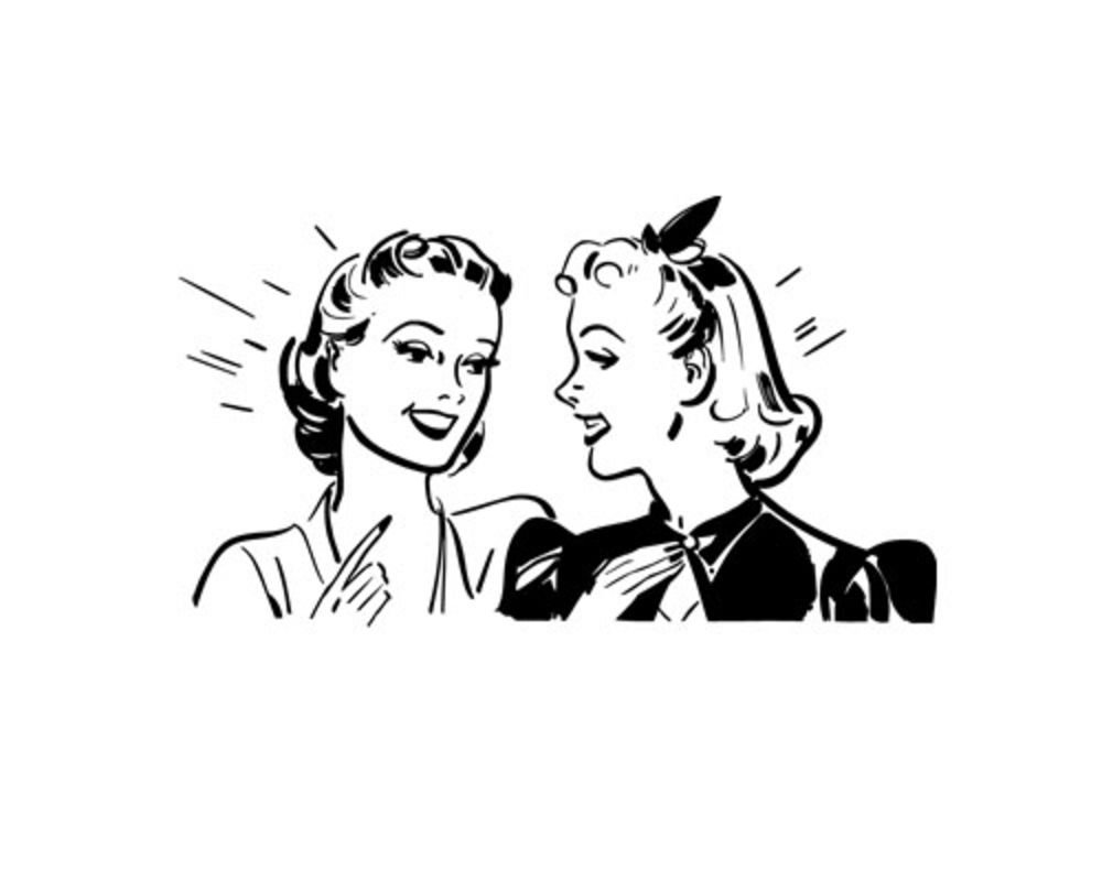 Women chatting clipart