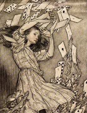 Alice in Wonderland and flipping cards